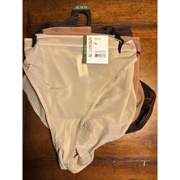 New Joyspun String Bikini Underwear XL 16/18 Nylon Panties 3 Pack NWT - Picture 1 of 3